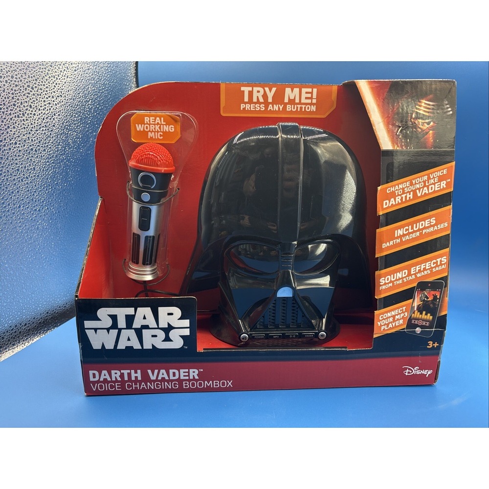 🔥New In Box Star Wars Darth Vader Voice Changing Boombox Mask MP3 DISNEY! 🔥